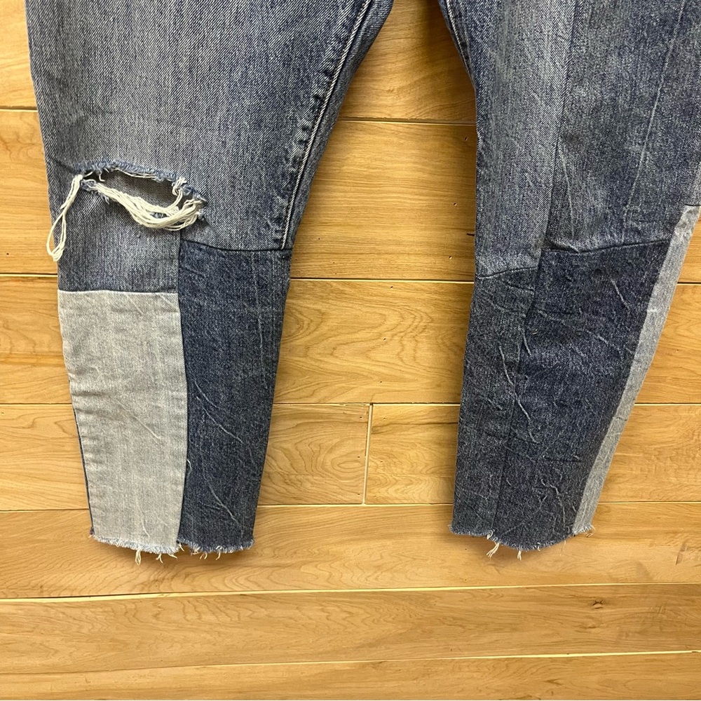 Levi’s 501 Patchwork Button Fly High Waisted Ligh… - image 3